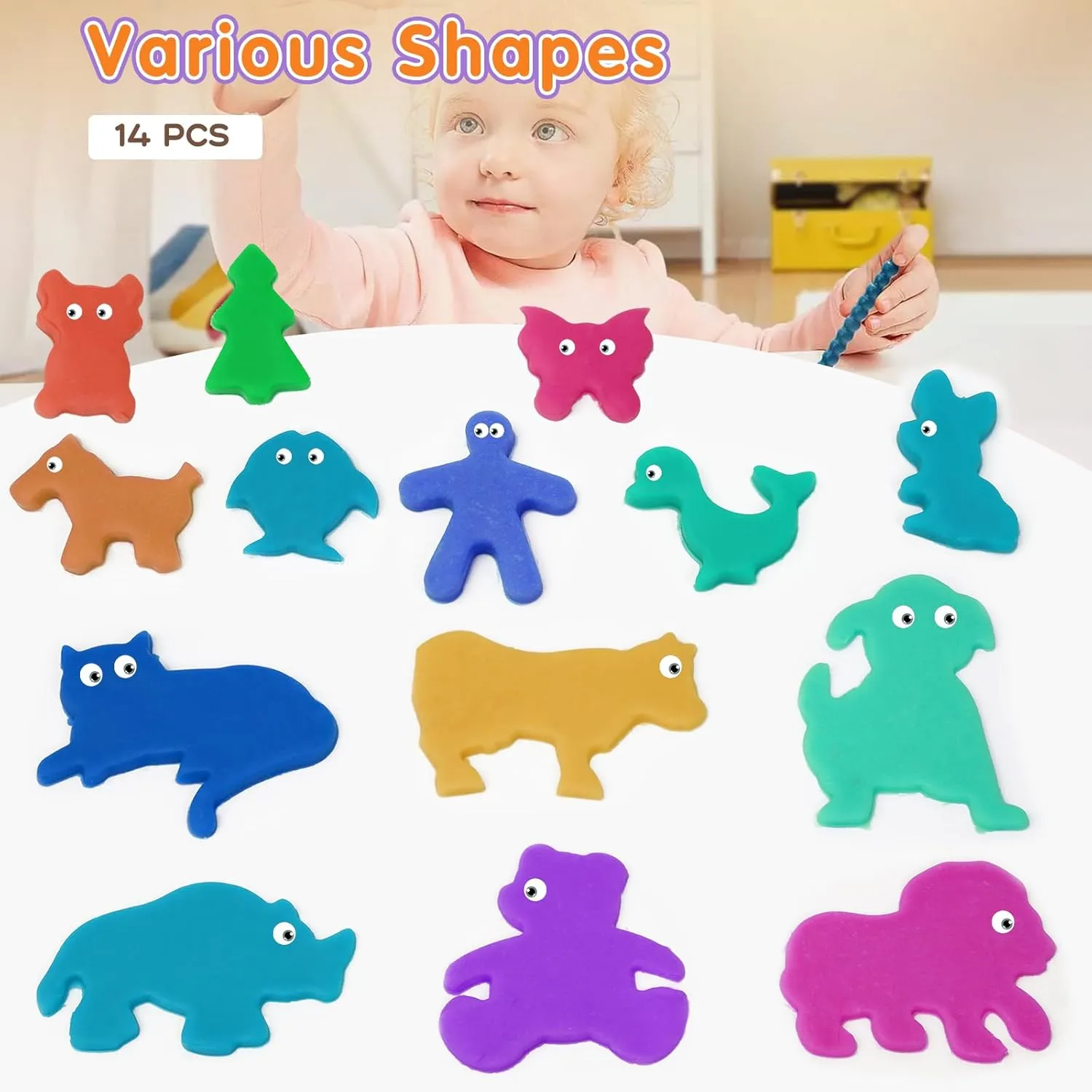 Playdough Tool Set for 2-8 Year Olds | 30-Piece Sensory Play Set with Animal Molds, Rolling Pin & Travel Storage Box | STEM Learning Toys for Preschool Classrooms | Birthday Gifts & Christmas Stuffers