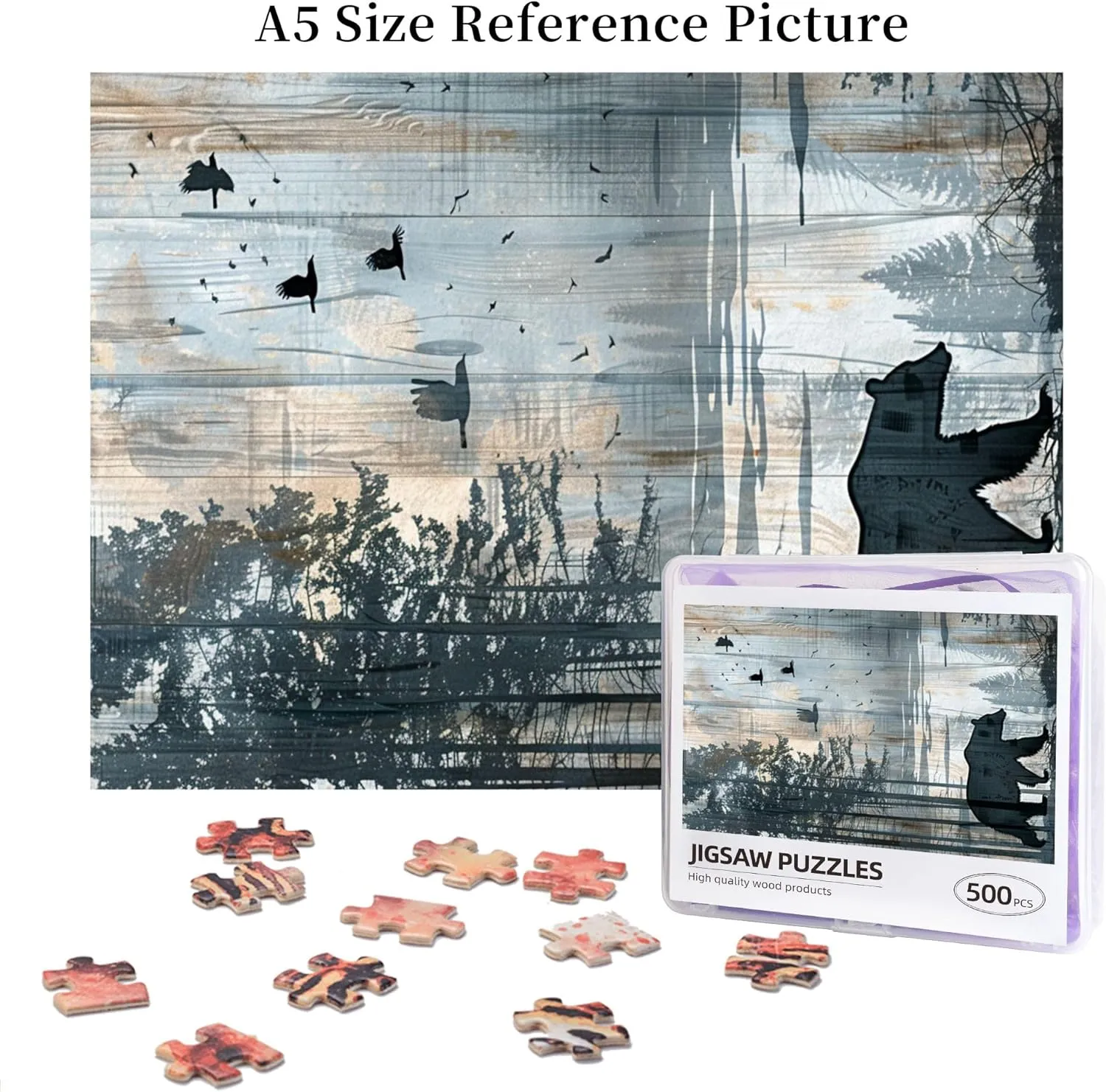 Polar Bear，1000-Piece Wooden Jigsaw Puzzle for Adults, Scenery Photography，Pieces Fit Together Perfectly，Ideal for Relaxation and Family Fun，Challenging Brain Exercise，Gifts for Friend