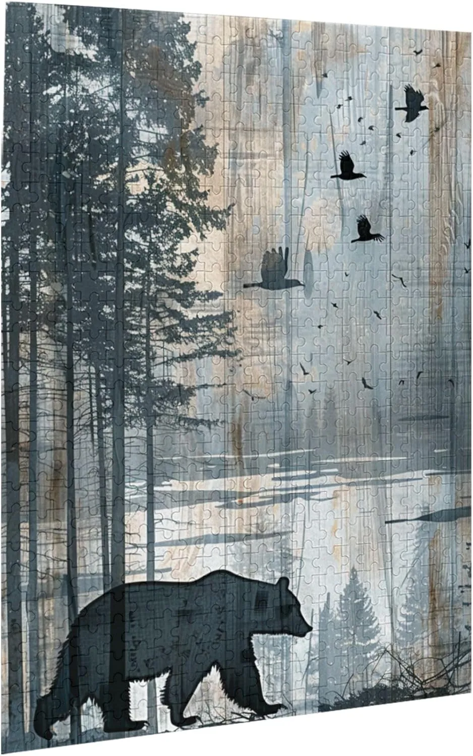 Polar Bear，1000-Piece Wooden Jigsaw Puzzle for Adults, Scenery Photography，Pieces Fit Together Perfectly，Ideal for Relaxation and Family Fun，Challenging Brain Exercise，Gifts for Friend