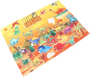 Pongnas Interactive Dinosaur Felt Story Set, Visual Experience for Animal Zoo Teaching and Home Learning Time Dinosaurs Classification Storytelling Board with Felt