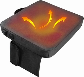Portable Heated Seat Cushion Pad Electric Stadium Seat Cushion Heated USB Power with 3 Levels Fast Heating Hunting Seat Pad for Office Park Boat Stadium Camping Black (no Power Bank Included)