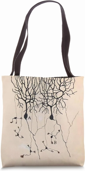 Pyramida Neuron Drawing Vintage Drawing Tote Bag
