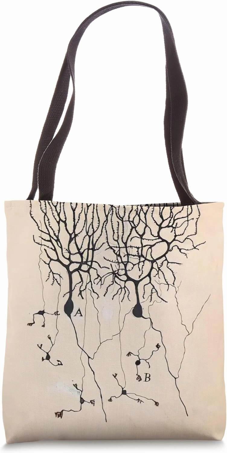 Pyramida Neuron Drawing Vintage Drawing Tote Bag