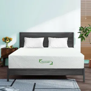 Queen Size Mattress Eco-Friendly Cool Sleep & Pressure Relief, Medium Firm Reversible CertiPUR-US Certified Mattress in a Box High Density Supportive with Removable Zipper Cover (8 inch Queen)