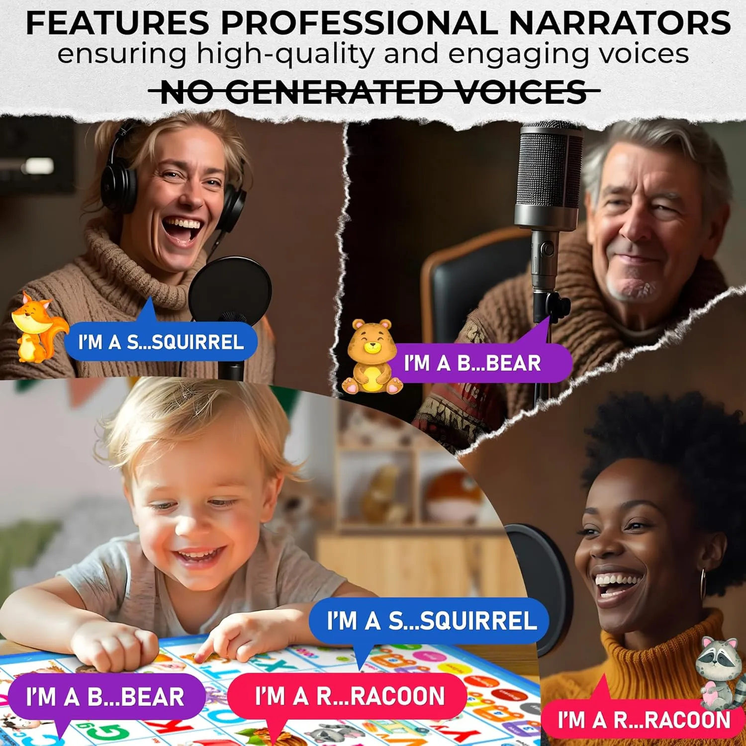 QUOKKA Educational Toys for Kids 5-7 Year Old - Vertical ABC Learning Wall Chart for Toddlers Age 3 4 6  - Interactive Speech Therapy Poster Boy Girl - Autism Puzzle Game 8-10-12