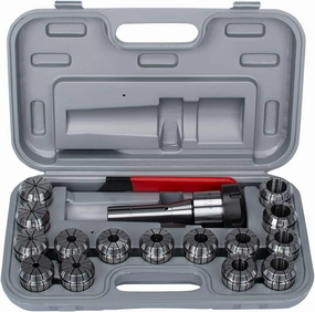 R8 Collet Set with 15 PCS ER40 Collets (0.0004'' Accuracy), R8 ER40 Collet Chuck Set