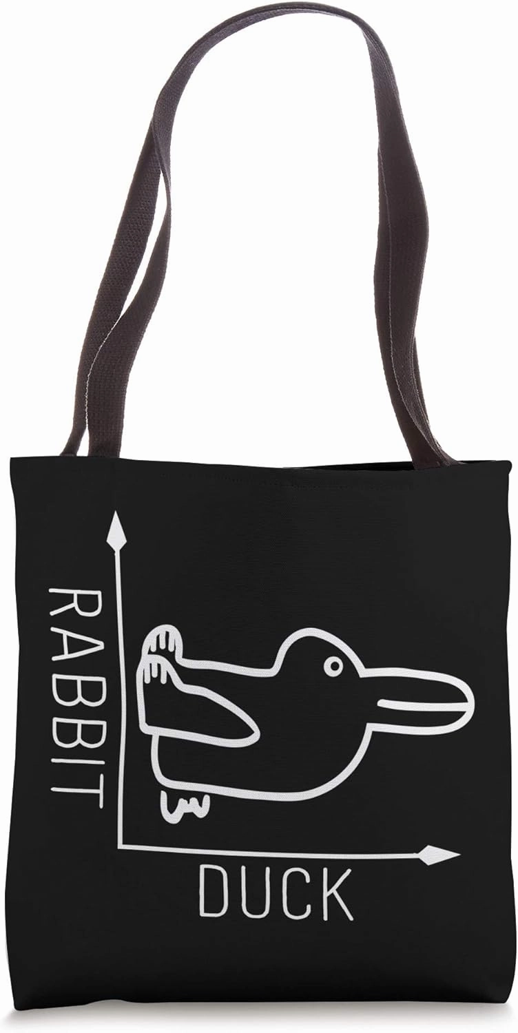 Rabbit Duck Illusion - Math Graph Drawing Philosophy Tote Bag