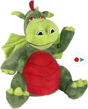Record Your Own Plush 8 Inch Fearless the Friendly Dragon - Ready 2 Love in a Few Easy Steps
