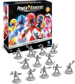 Renegade Game Studios Power Rangers Roleplaying Game: Hero Miniatures Set 1-12 Piece Unpainted Miniature Set