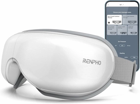 RENPHO FSA/HSA Eligible Eye Massager with App Control, Face Massager for Migraine Relief, Sleep Mask Massage Setting with DIY Mode, Fathers Day Birthday Gifts for Mom Dad Women Men