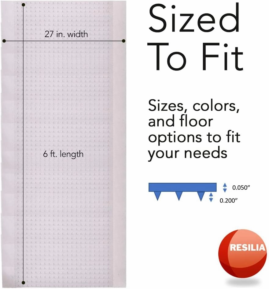 Resilia Premium Heavy Duty Floor Runner/Protector for Carpeted Floors – Skid-Resistant Plastic Vinyl Carpet Protection, Clear, Prism, 27 Inches x 6 Feet
