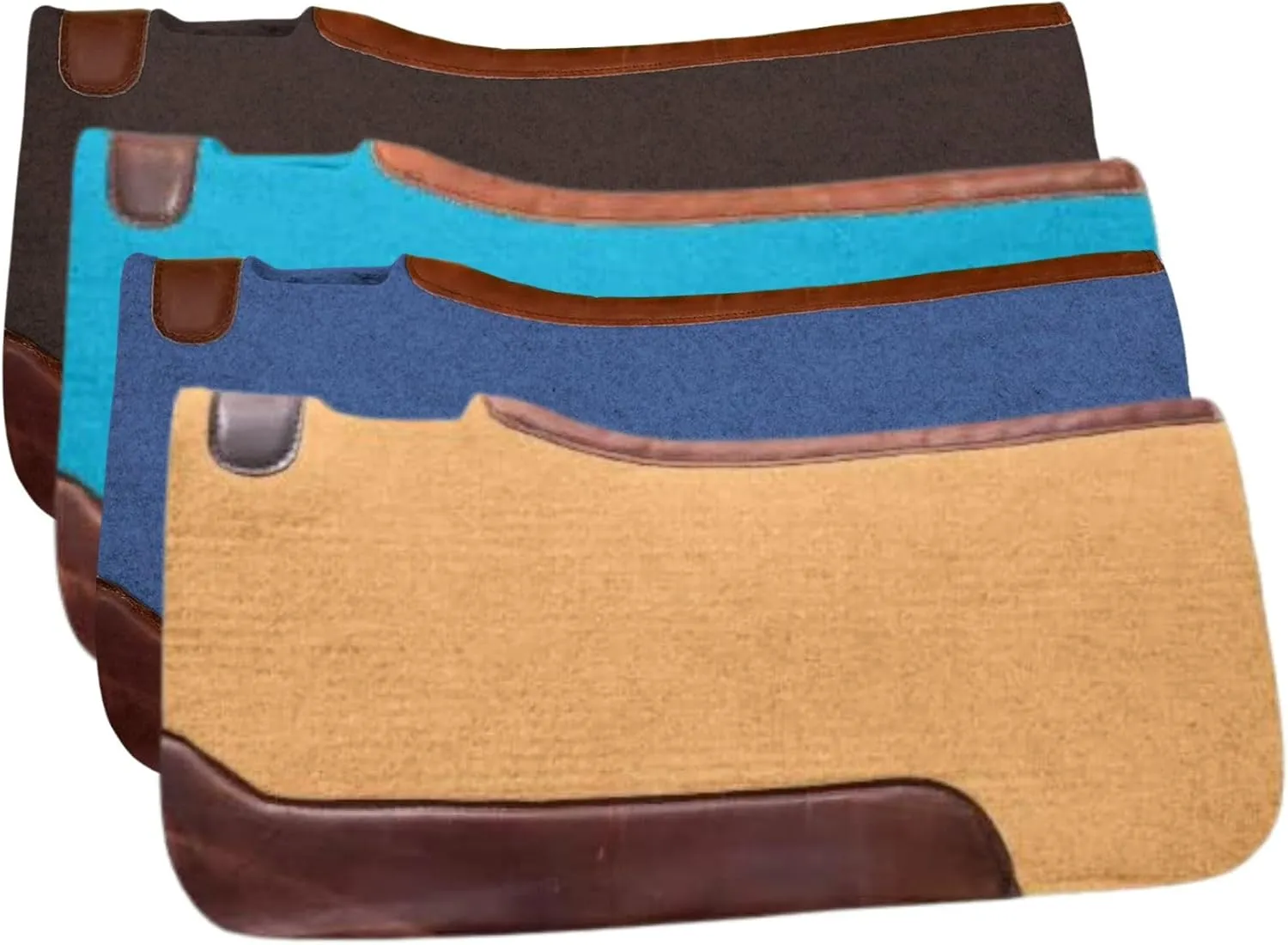 RESISTANCE Handcrafted 31” x 32” Synthetic Felt Performance Saddle Pad with Wear Leathers for Horse Saddle, Handmade Long Lasting Felt Saddle Pad for Horse Available in 3/4" Thickness