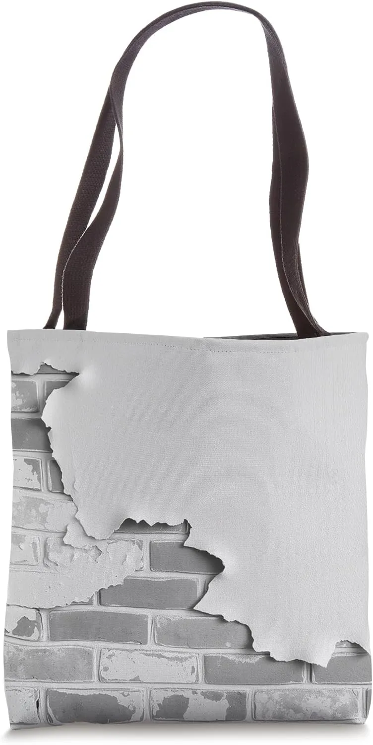 Retro Brick Wall Design Tote Bag