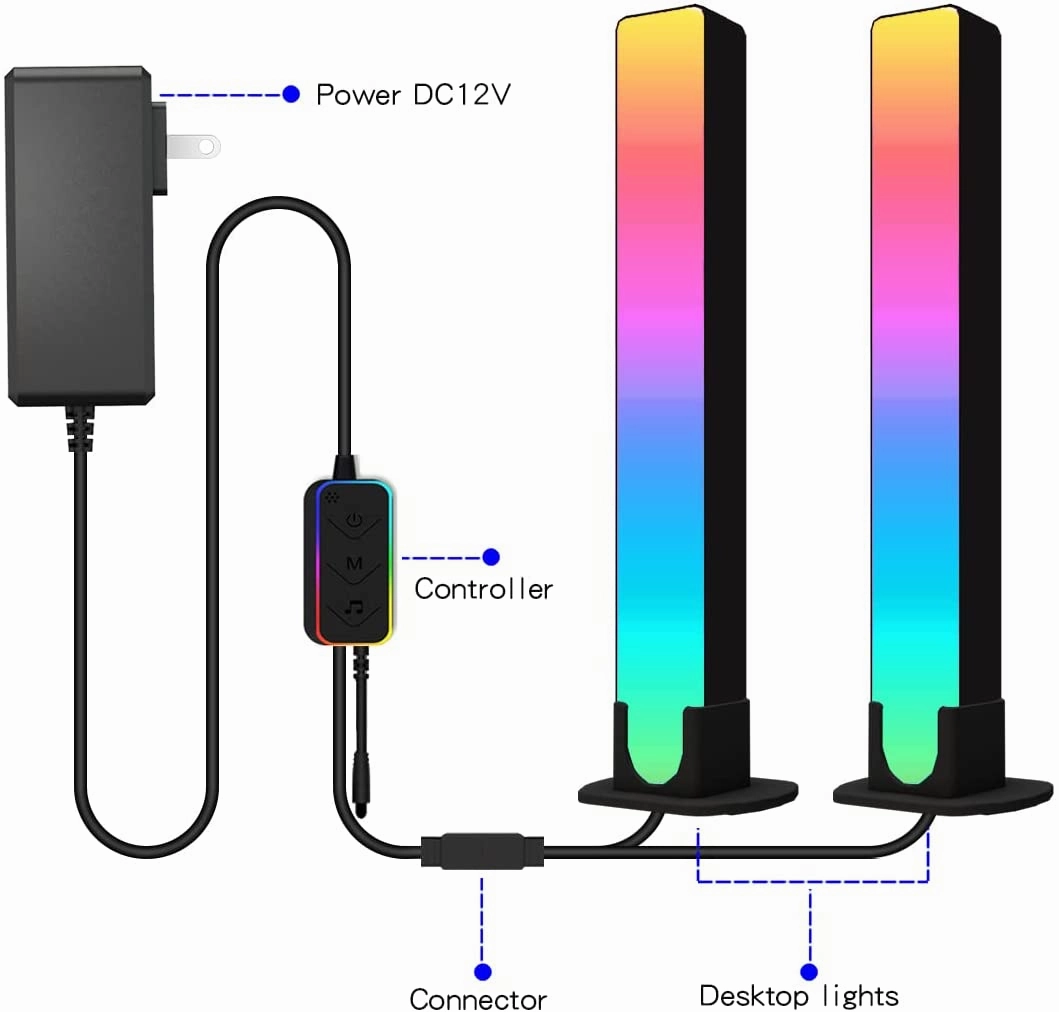 RGB Smart Music Sync LED Lamp with IR Remote and Smart APP