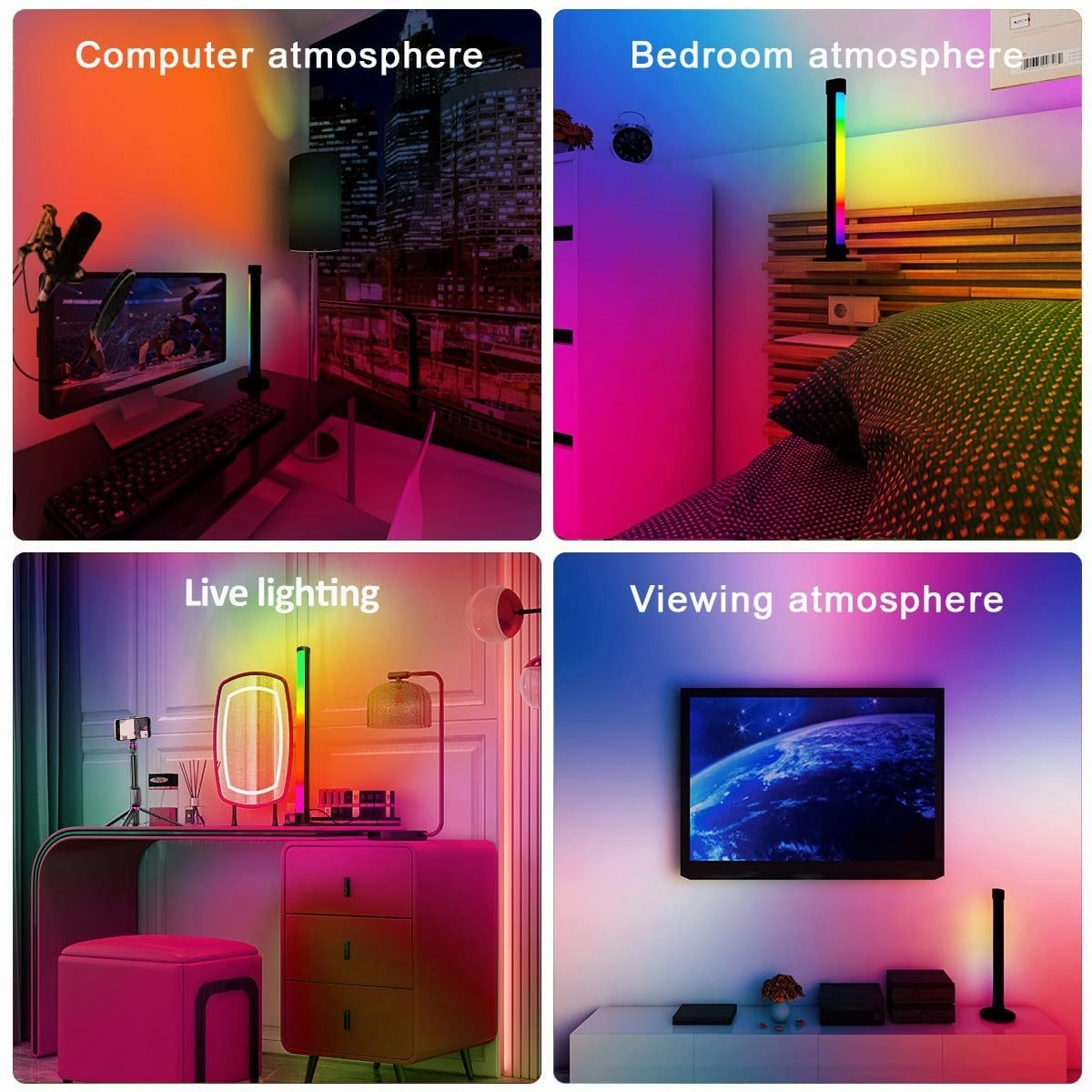RGB Smart Music Sync LED Lamp with IR Remote and Smart APP