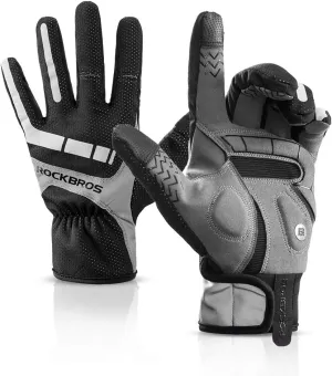 ROCKBROS Cycling Gloves - Full Finger Motocycle Mountain Bike Biking Gloves for Men