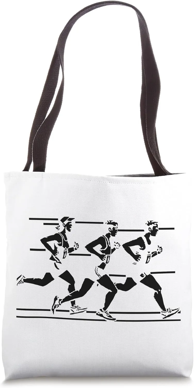 Running Boys Drawing Jogger Tote Bag
