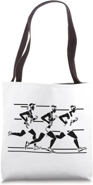 Running Boys Drawing Jogger Tote Bag