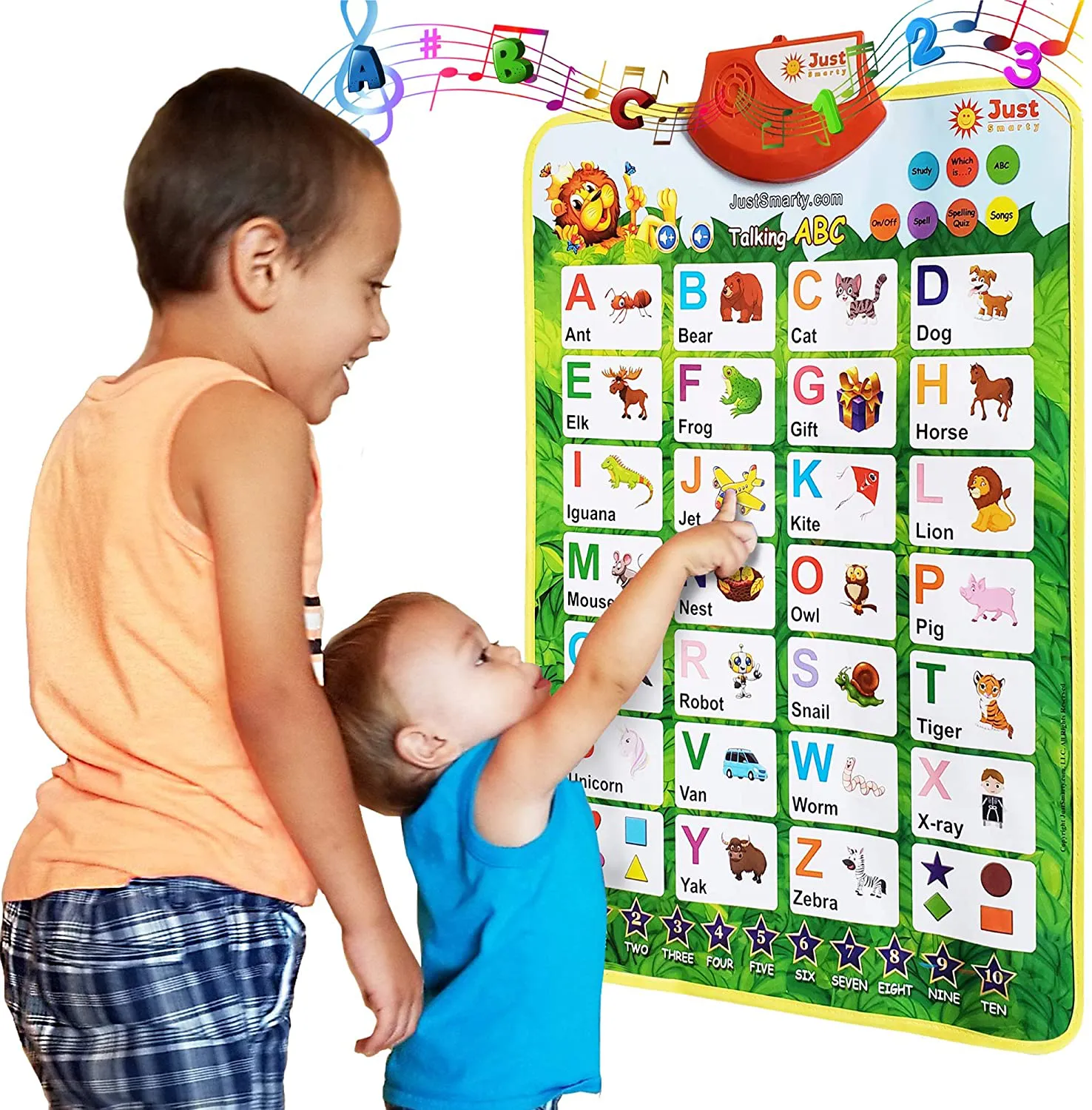 Rynx | Just Smarty Interactive Alphabet Learning Poster | Toddler Toys | Toddler Toys Age 2-4 | Boys Toys | Children's Toys 2 3 4 5 | Toys for 2 Year Old Boy | Toys for 3 Year Old Boys | Toys for 2 Year Old Girls