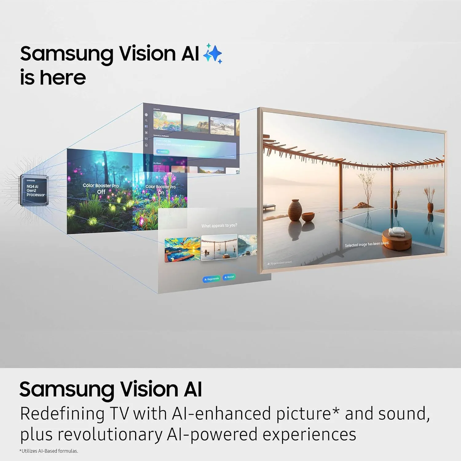 SAMSUNG 65-Inch Class The Frame Pro LS03FW 4K Neo QLED Mini LED Smart TV (2025 Model) Modern Frame Design with Wireless One Connect, NQ4 AI Gen3 Processor, Art Mode, Samsung Vision AI, Alexa Built-in