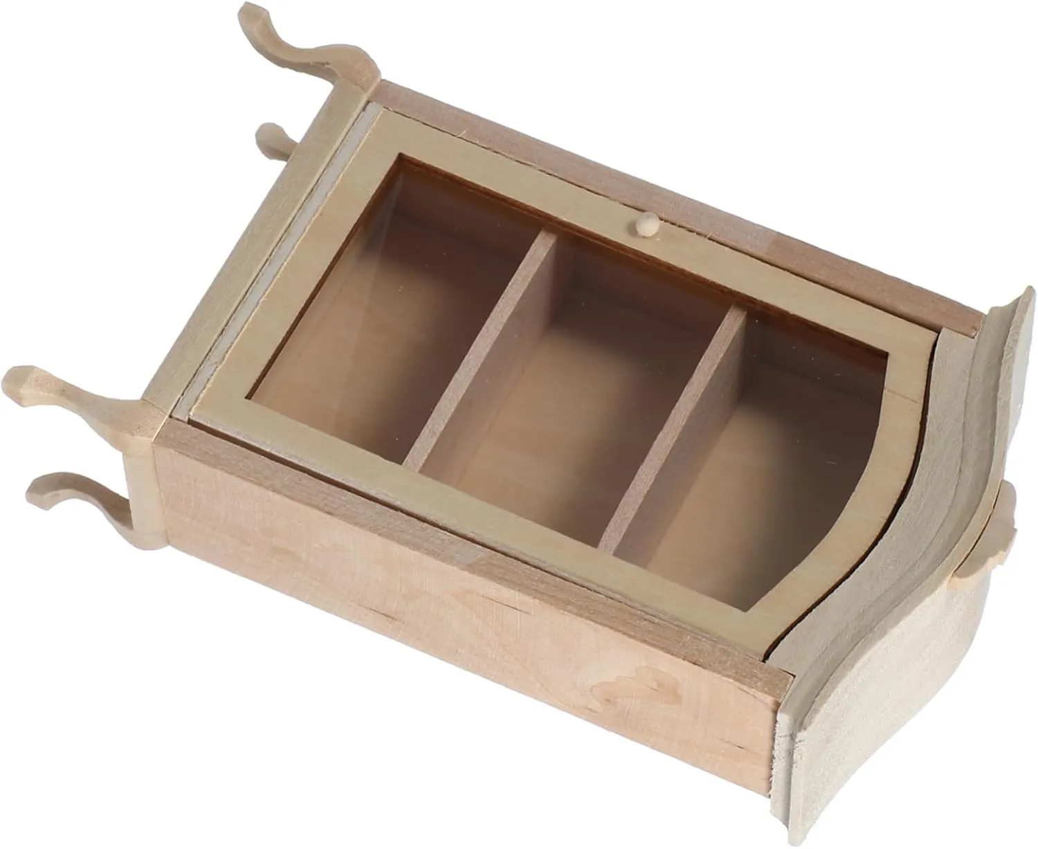 Scale Dollhouse Decor Stylish Storage for Mini House Accessories Design with Protective Arched Top