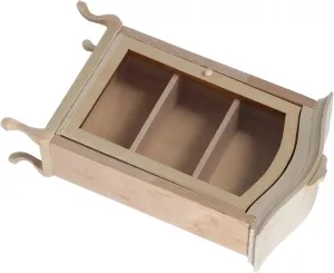 Scale Dollhouse Decor Stylish Storage for Mini House Accessories Design with Protective Arched Top