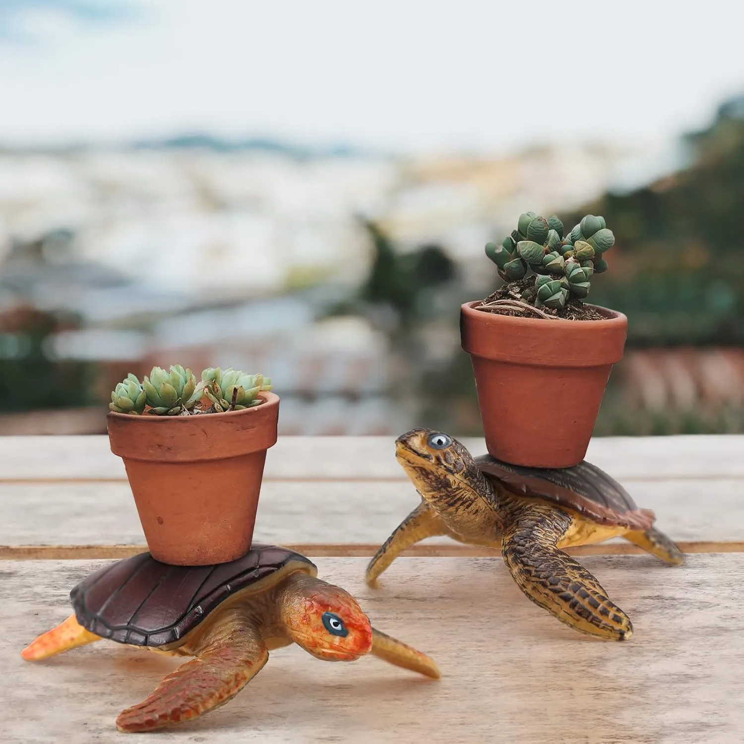 Sea Turtles Figurine 4PCS Small Turtle Figure Soft-shelled Plastic Tortoises Toys for Kids for Party Favor Decoration