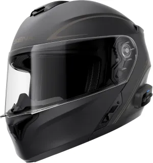 Sena Outrush R Bluetooth Modular Motorcycle Helmet with Intercom System (Matte Black, S)