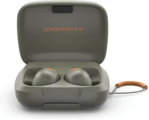 Sennheiser Momentum Sport Earbuds with Sport Sound Tuning and Adaptive ANC, Secure Fit, 24-Hour Battery Life, Fitness Tracker for Body Performance Data, Olive