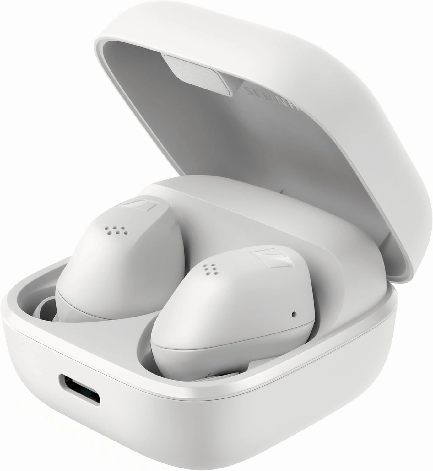 Sennheiser ACCENTUM True Wireless Earbuds - Crystal-Clear Sound with Hybrid ANC, Ergonomic Design, 28-Hour Battery Life, Touch Interface and Dual Mic Call Quality - White