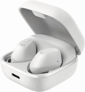 Sennheiser ACCENTUM True Wireless Earbuds - Crystal-Clear Sound with Hybrid ANC, Ergonomic Design, 28-Hour Battery Life, Touch Interface and Dual Mic Call Quality - White