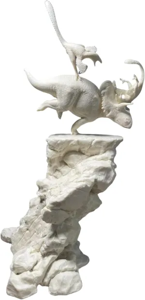 SENSEN 1:20 Scale Set C Medusaceratops Troodon Scene Statue GK Decor Dinosaur Collection Gift (Unpainted)