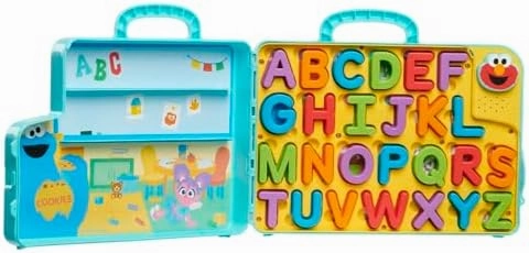 SESAME STREET Elmo’s Learning Letters Bus Activity Board, Preschool Learning and Education, Kids Toys for Ages 2 Up by Just Play