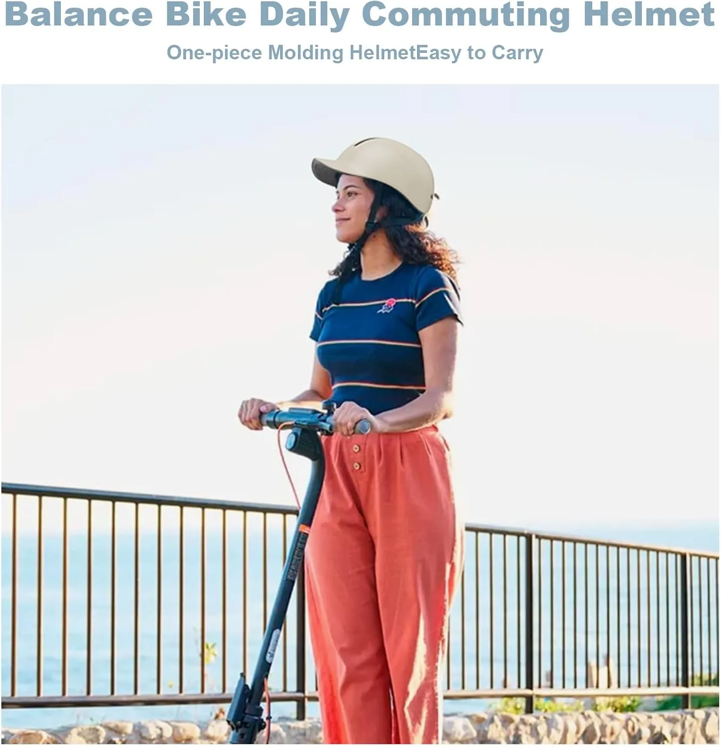 Shinmax Bike Helmet - Lightweight Adjustable Baseball Cap Style Cycling Helmet with Long Visor, Reflective Strip, for Urban Commuter, Mountain & Road Biking