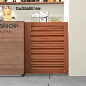 Single Dutch Door Swinging Door, Pine Wood Counter Door, Cafe Swing Door Saloon Door for Pub Bar Shop, Internal Entrance Hallway Half Door(Wood C,W 20in x H 35.5in)