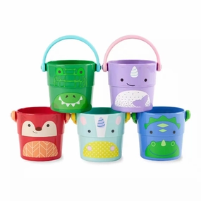 Skip Hop Zoo Bath Stack & Pour Buckets Mix