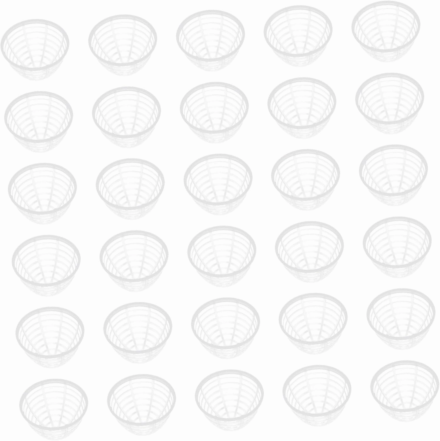Skirt Support Set for Dollhouse 30pcs Plastic Doll Panniers Mini Model Pannier Doll Standing Dress Hanger for Display Craft DIY Toy