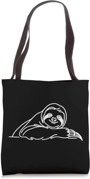 Sloth Tree Dwelling Line Art Mammal Art Zoologist Tote Bag