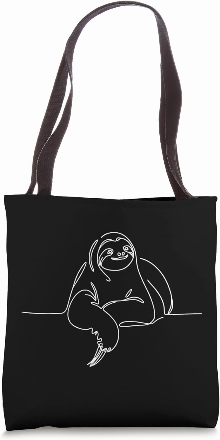 Sloth Tree Dwelling Line Art Mammal Art Zoologist Tote Bag