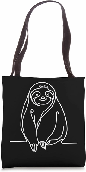 Sloth Tree Dwelling Line Art Mammal Art Zoologist Tote Bag