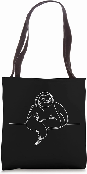 Sloth Tree Dwelling Line Art Mammal Art Zoologist Tote Bag