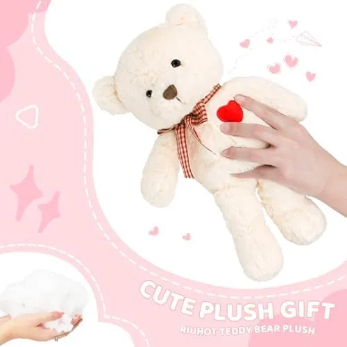 Small Teddy Bear with Heart Cute Brown Teddy Bear Stuffed Animal Soft Stuffed Bear Plush Bear Plushie Toys Gifts for Girlfriend Boyfriend Kid