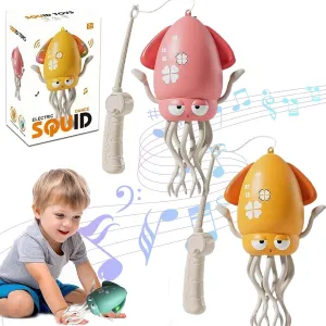 Smart Tentacle Explorer, Wiggly Wonder Octopus, Dancing Octopus Toy, Fun Electric Automatic Obstacle Avoidance Sensor Toy, with LED Dance & Music Interactive for Boys and Girls (Yellow Pink)