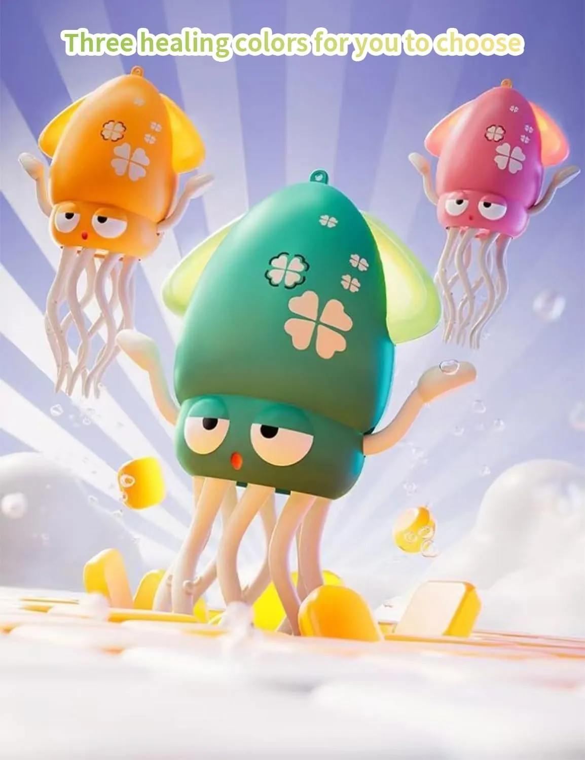 Smart Tentacle Explorer, Wiggly Wonder Octopus, Dancing Octopus Toy, Fun Electric Automatic Obstacle Avoidance Sensor Toy, with LED Dance & Music Interactive for Boys and Girls (Yellow Pink)