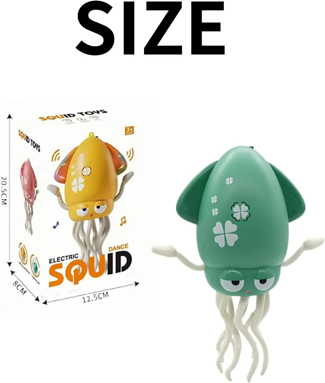 Smart Tentacle Explorer, Wiggly Wonder Octopus, Dancing Octopus Toy, Fun Electric Automatic Obstacle Avoidance Sensor Toy, with LED Dance & Music Interactive for Boys and Girls (Yellow Pink)