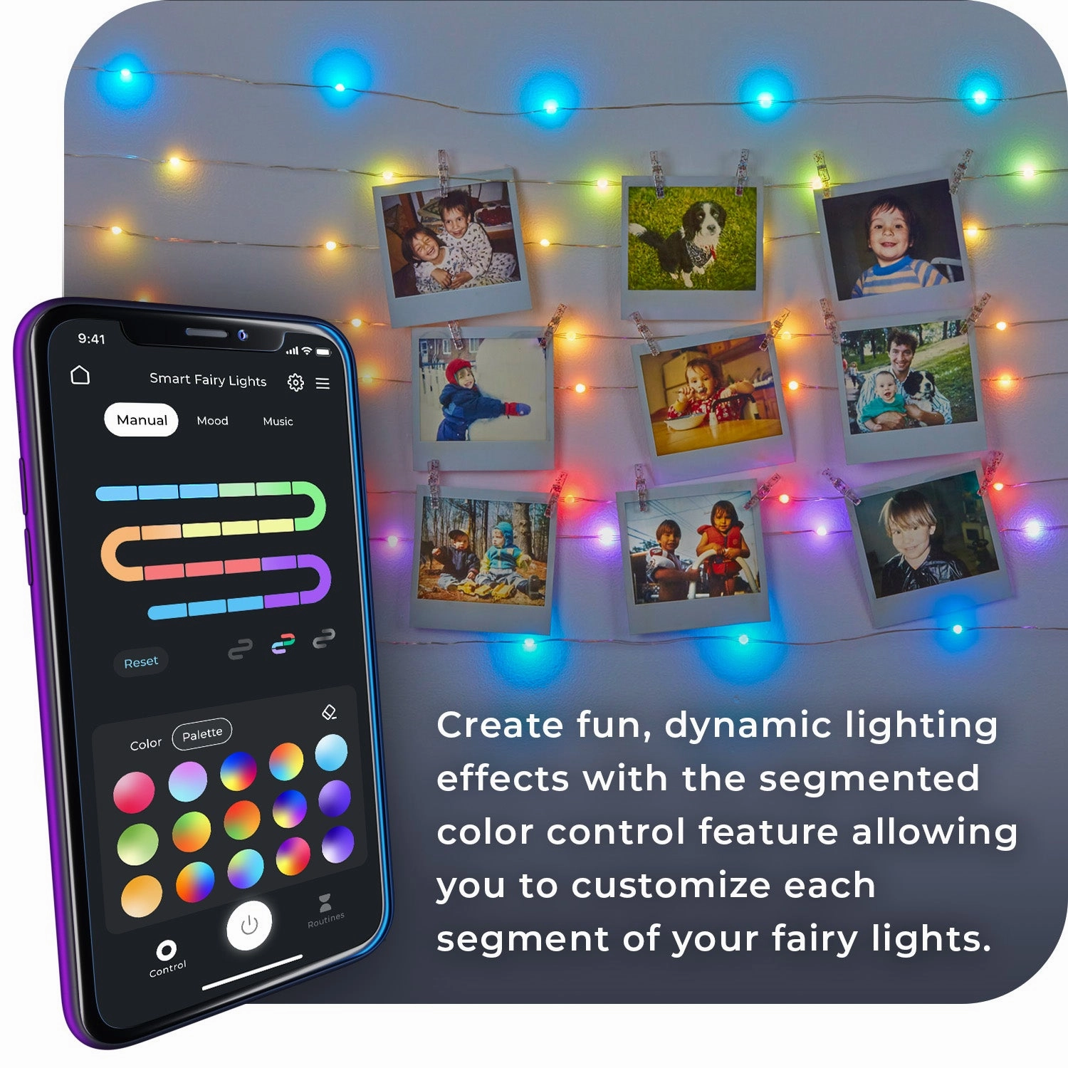 Smart Color Changing RGB LED Plug-In Fairy Lights