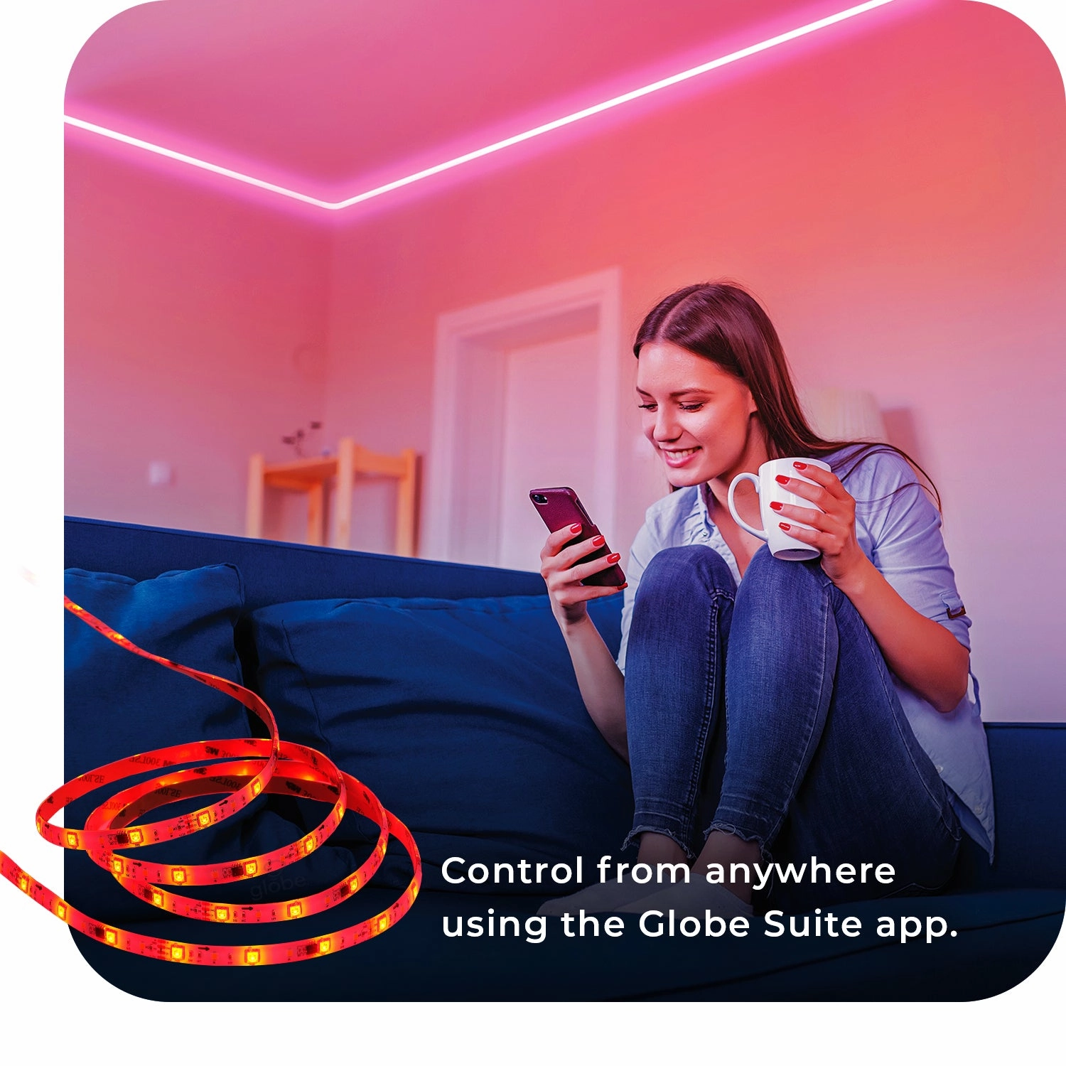 Smart Color Changing RGB LED Plug-In Strip Light