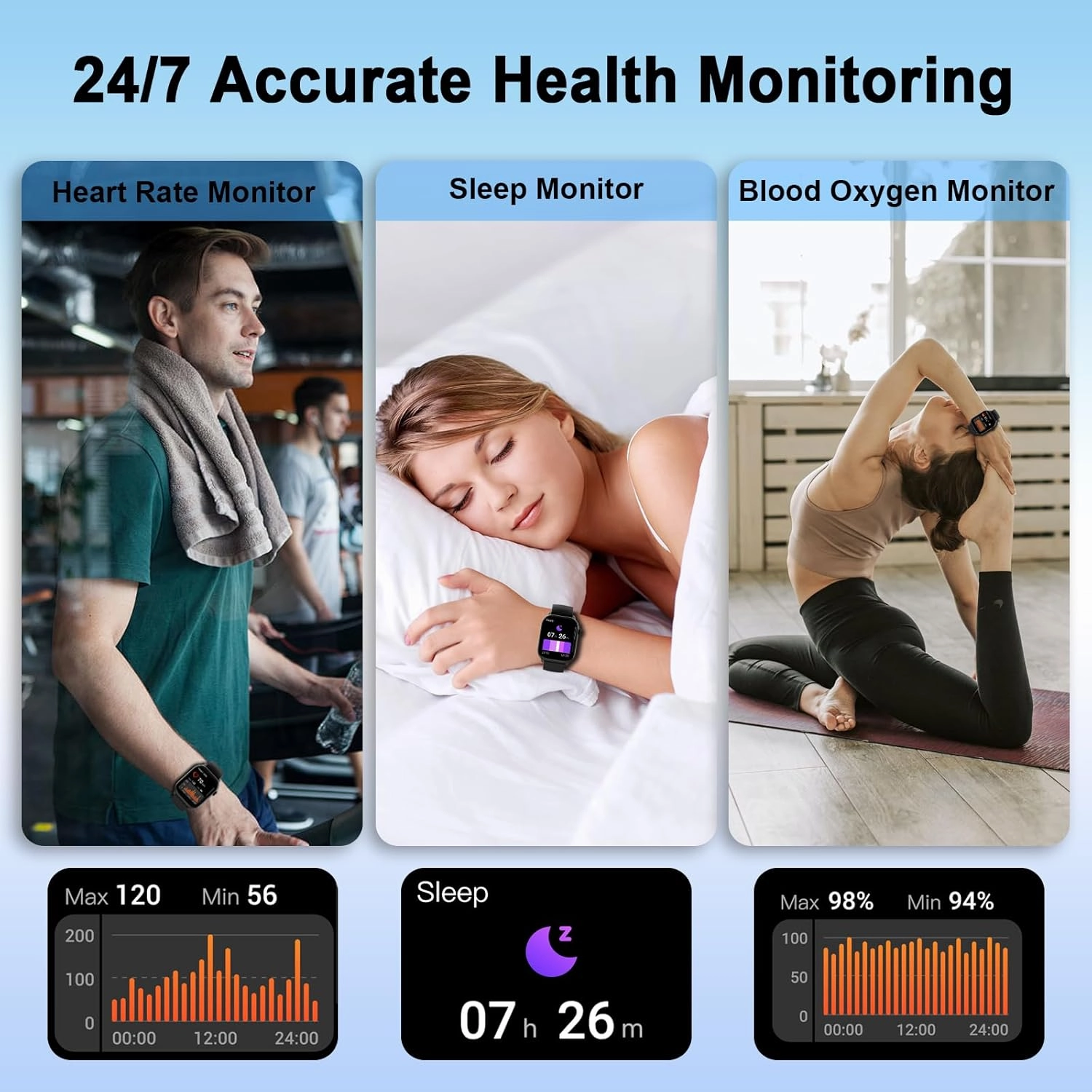 Smart Watch(Answer/Make Call), 1.96" HD Smartwatch for Men Women, 2025 New Fitness Watch with 100  Sport Modes, Heart Rate/Sleep/SpO2/Calories Monitor, IP68 Waterproof Activity Tracker for Android iOS
