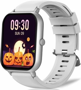 Smart Watch (Answer/Make Calls) 1.83" Fitness Tracker Heart Rate Blood Pressure Oxygen Sleep Monitor 200 Sport Modes Step Calories Trackers IP67 Waterproof Android iPhone Women Men (Silver)