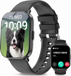 Smart Watch(Answer/Make Calls), 2.01”Smart Watches for Women Men 120  Sports Modes Fitness Tracker with Blood Pressure/Heart Rate/Sleep Monitor, IP68 Waterproof Activity Tracker for Android and iPhone